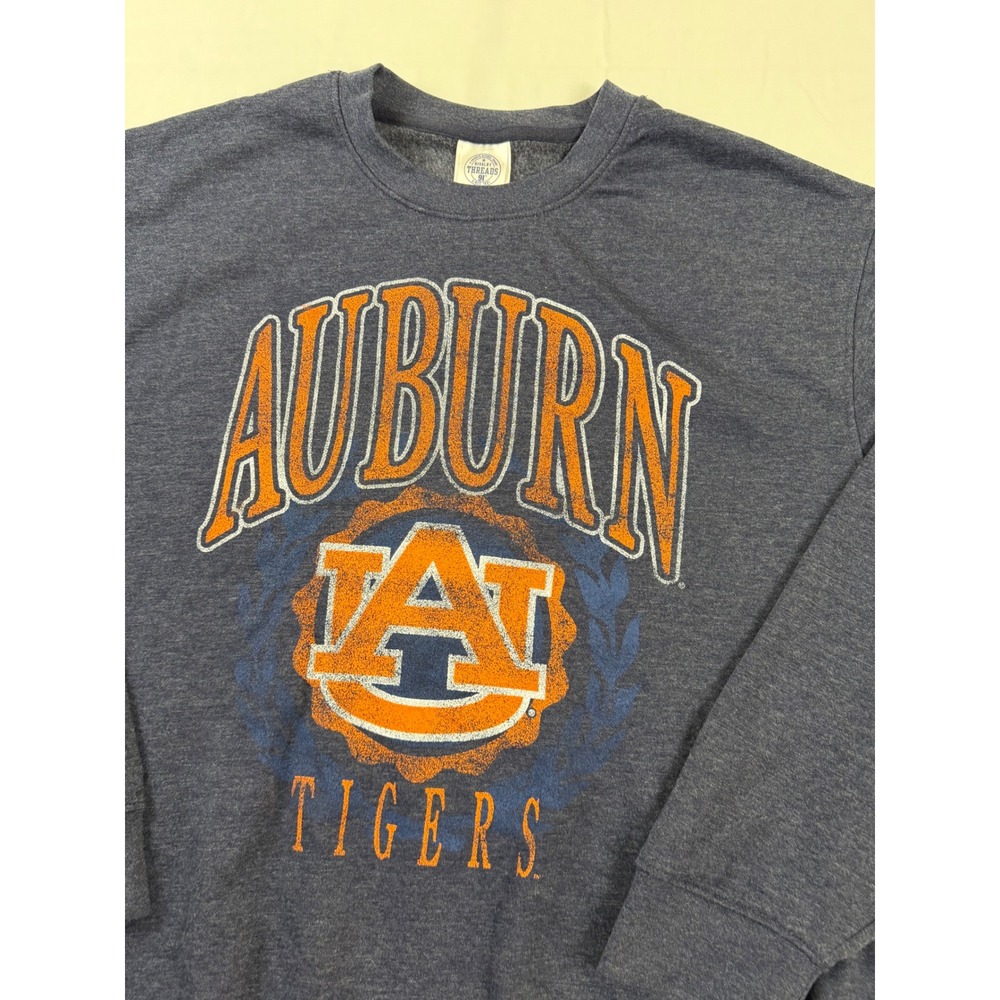 Auburn Tigers Graphic x Rivalry Threads Sweatshirt Mens Large Navy Blue